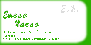 emese marso business card